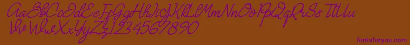 Gemmo Font – Purple Fonts on Brown Background