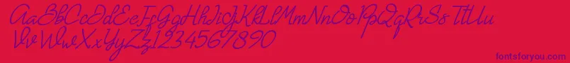 Gemmo Font – Purple Fonts on Red Background