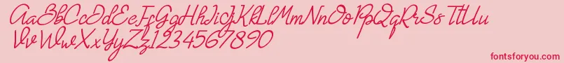 Gemmo Font – Red Fonts on Pink Background