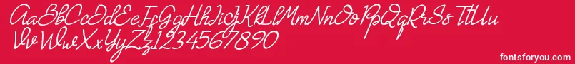 Gemmo Font – White Fonts on Red Background