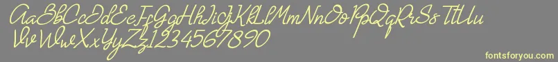 Gemmo Font – Yellow Fonts on Gray Background