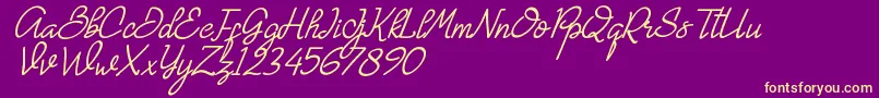 Gemmo Font – Yellow Fonts on Purple Background