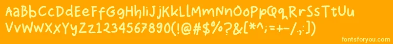 Gempita Font – Yellow Fonts on Orange Background