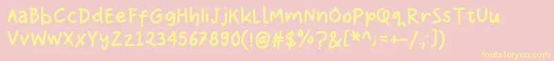 Gempita Font – Yellow Fonts on Pink Background