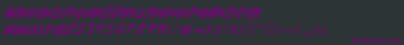 Gendry Font – Purple Fonts on Black Background