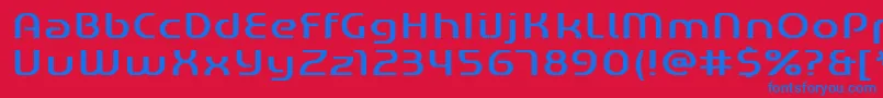GENED    Font – Blue Fonts on Red Background