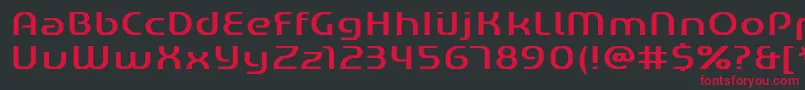 GENED    Font – Red Fonts on Black Background