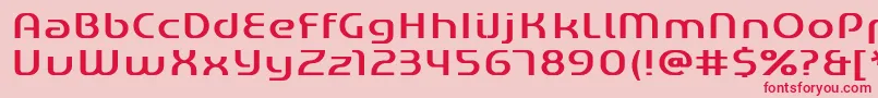 Шрифт GENED    – красные шрифты на розовом фоне