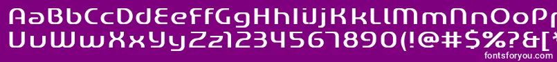 Шрифт GENED    – белые шрифты на фиолетовом фоне
