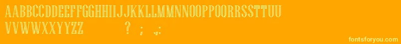 Generalissimo FREE FOR PERSONAL USE ONLY Font – Yellow Fonts on Orange Background