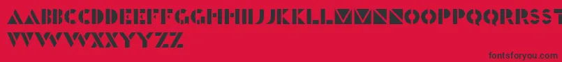 Generals Font – Black Fonts on Red Background