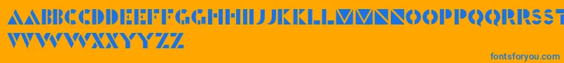 Generals Font – Blue Fonts on Orange Background