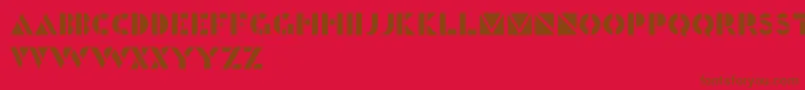 Generals Font – Brown Fonts on Red Background