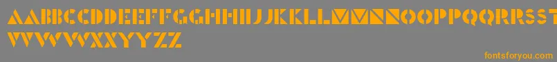 Generals Font – Orange Fonts on Gray Background