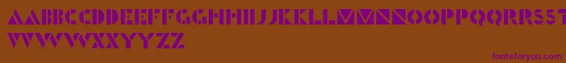 Generals Font – Purple Fonts on Brown Background