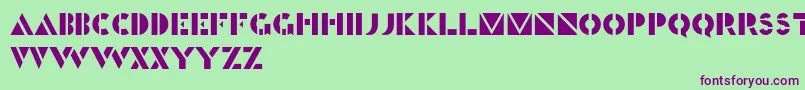 Generals Font – Purple Fonts on Green Background