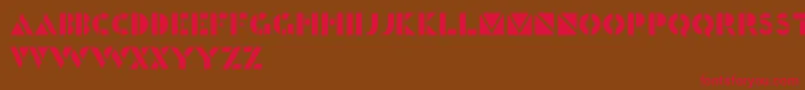 Generals Font – Red Fonts on Brown Background
