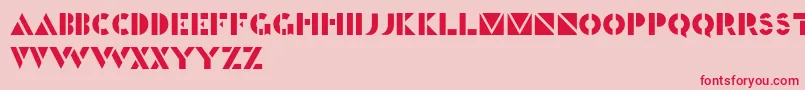 Generals Font – Red Fonts on Pink Background