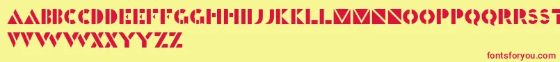 Generals Font – Red Fonts on Yellow Background