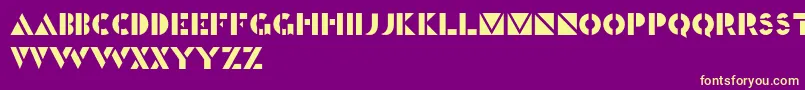 Generals Font – Yellow Fonts on Purple Background