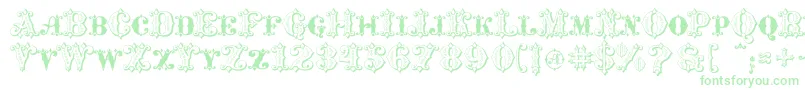 MavericksLuckyHearts Font – Green Fonts on White Background