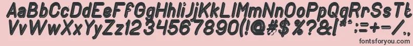 Fonte GENERATION Bold Italic – fontes pretas em um fundo rosa