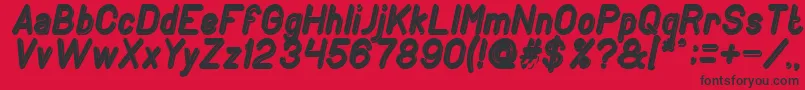 GENERATION Bold Italic Font – Black Fonts on Red Background
