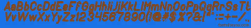 Шрифт GENERATION Bold Italic – коричневые шрифты на синем фоне