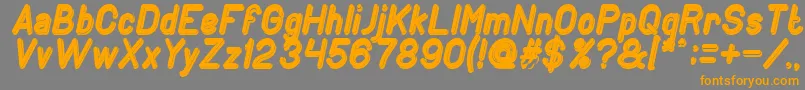 Czcionka GENERATION Bold Italic – pomarańczowe czcionki na szarym tle