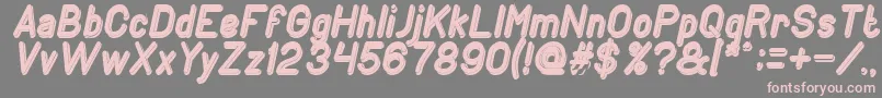 Czcionka GENERATION Bold Italic – różowe czcionki na szarym tle