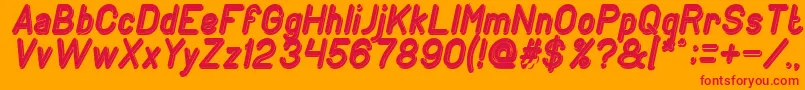 GENERATION Bold Italic Font – Red Fonts on Orange Background