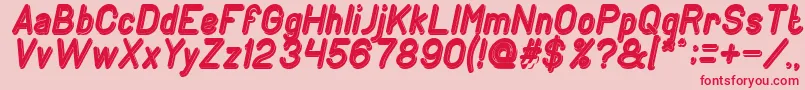 GENERATION Bold Italic Font – Red Fonts on Pink Background
