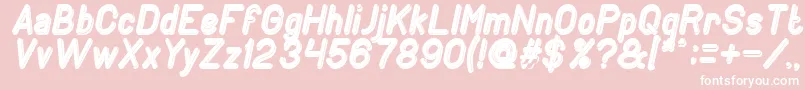 Шрифт GENERATION Bold Italic – белые шрифты на розовом фоне