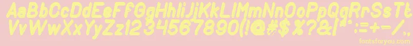 GENERATION Bold Italic Font – Yellow Fonts on Pink Background