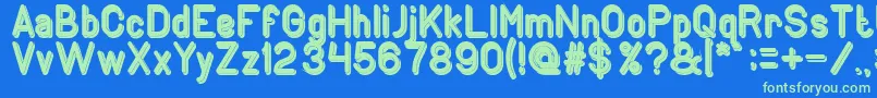 GENERATION Bold Font – Green Fonts on Blue Background