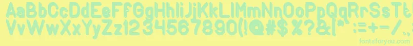 GENERATION Bold Font – Green Fonts on Yellow Background