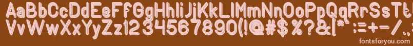 GENERATION Bold Font – Pink Fonts on Brown Background