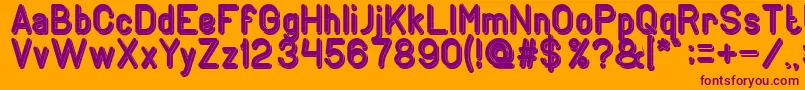 GENERATION Bold Font – Purple Fonts on Orange Background