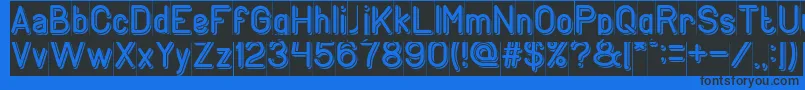 フォントGENERATION Inverse – 黒い文字の青い背景