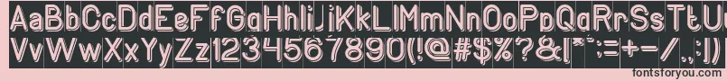 GENERATION Inverse-Schriftart – Schwarze Schriften auf rosa Hintergrund