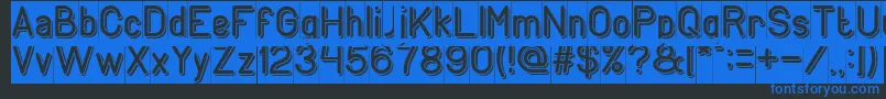 Шрифт GENERATION Inverse – синие шрифты на чёрном фоне