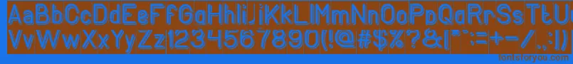 Шрифт GENERATION Inverse – коричневые шрифты на синем фоне