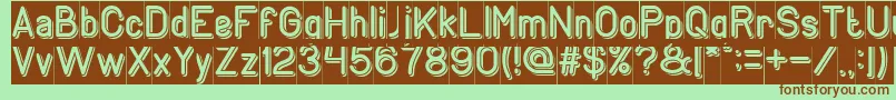 Шрифт GENERATION Inverse – коричневые шрифты на зелёном фоне