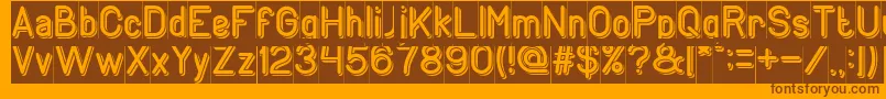 Шрифт GENERATION Inverse – коричневые шрифты на оранжевом фоне