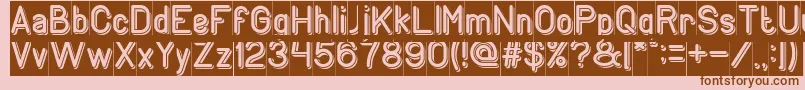 GENERATION Inverse-fontti – ruskeat fontit vaaleanpunaisella taustalla