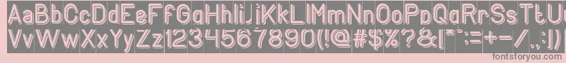 フォントGENERATION Inverse – ピンクの背景に灰色の文字