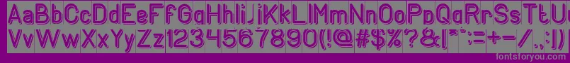 GENERATION Inverse-fontti – harmaat kirjasimet violetilla taustalla