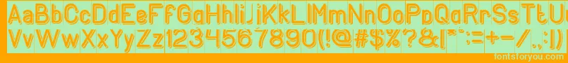 GENERATION Inverse Font – Green Fonts on Orange Background