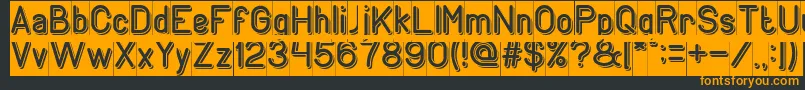 GENERATION Inverse Font – Orange Fonts on Black Background