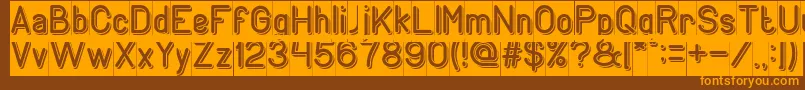 Шрифт GENERATION Inverse – оранжевые шрифты на коричневом фоне